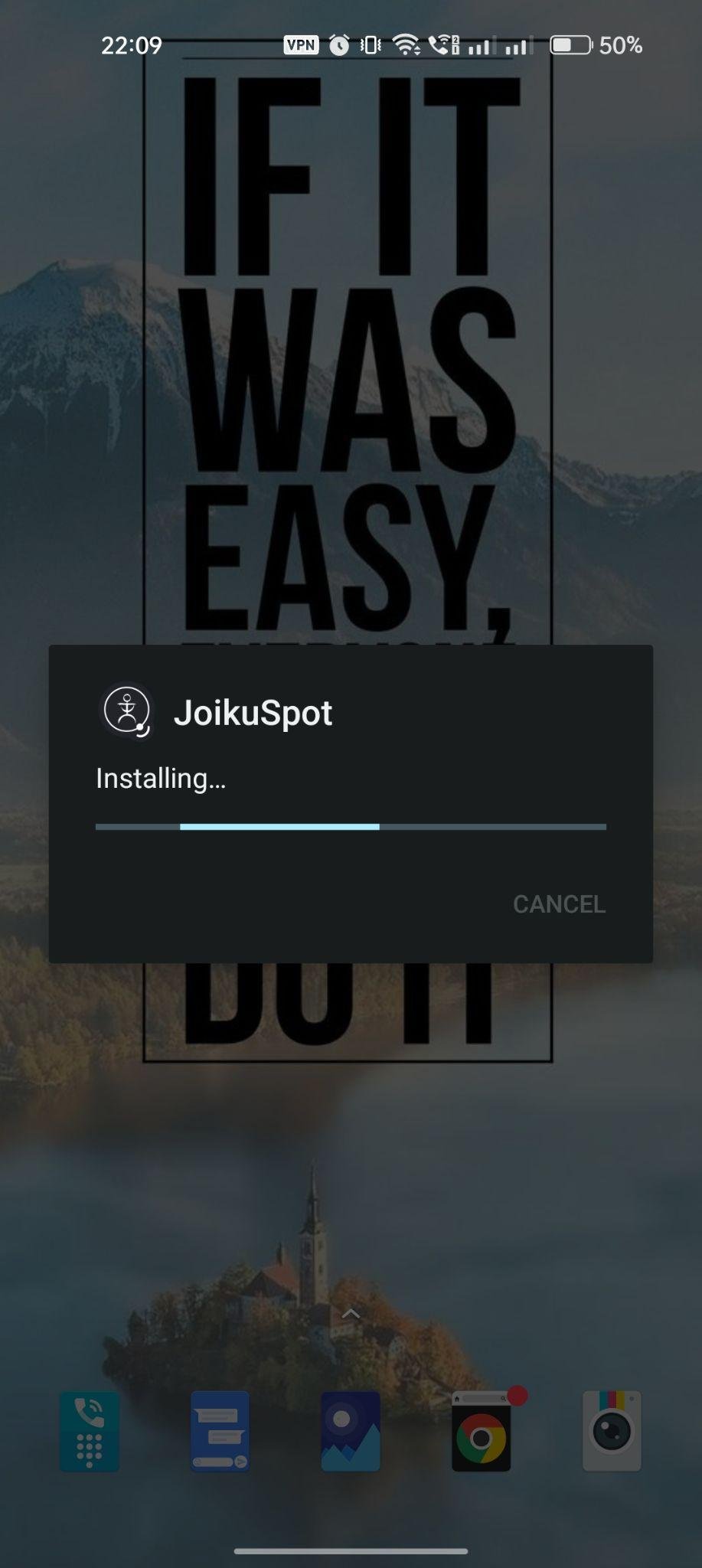 JoikuSpot WiFi Hotspot apk installing