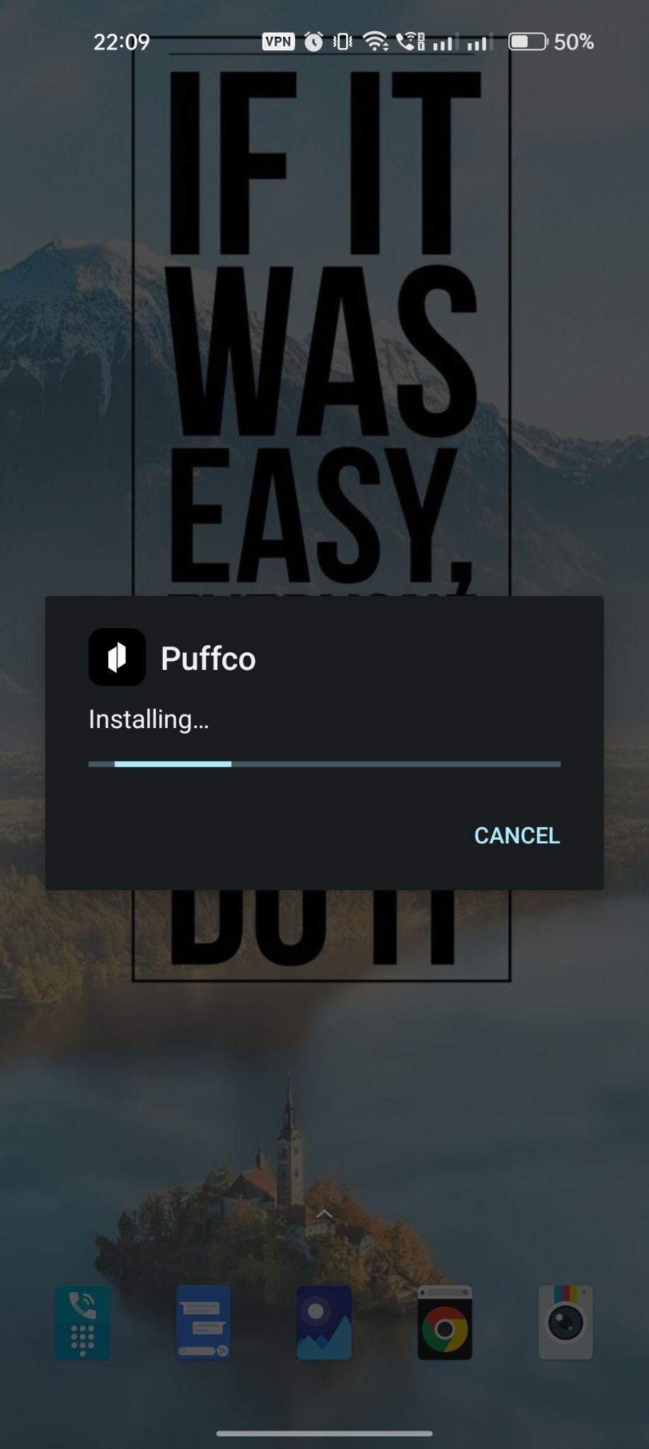 Puffco Connect apk installing
