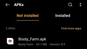 locate Booty Farm APK for installation