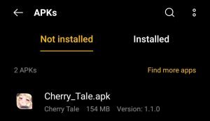 locate Cherry Tale Apk for installation