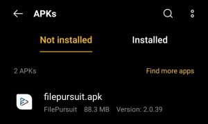 locate FilePursuit Apk for installation