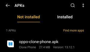 locate OPPO Clone Phone APK for installation