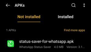 locate Status Saver for Whatsapp for installation