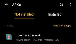 locate Townscaper APK for installation