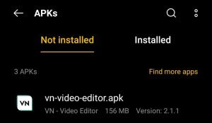 locate VN - Video Editor APK for installation