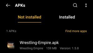 locate Wrestling Empire APK for installation
