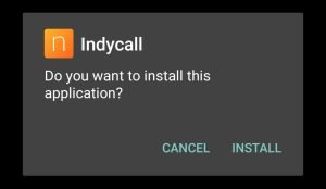 install Indycall on your Android