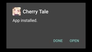 Cherry Tale successfully installed