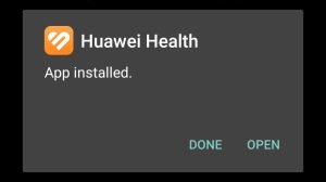 Huawei Health successfully installed