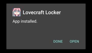 Lovecraft Locker successfully installed