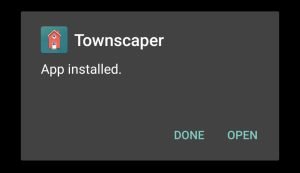 Townscaper successfully installed