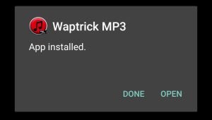 Waptrick MP3 Music successfully installed