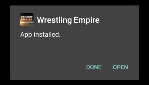 Wrestling Empire successfully installed