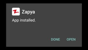 Zapya App successfully installed