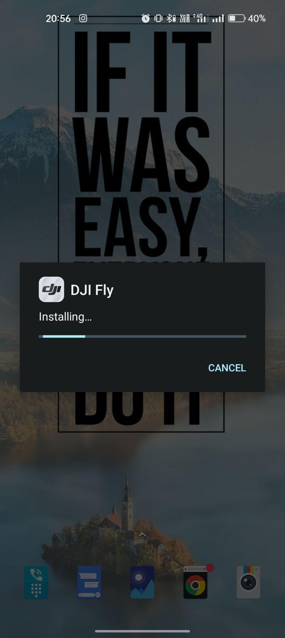 DJI Fly apk installing