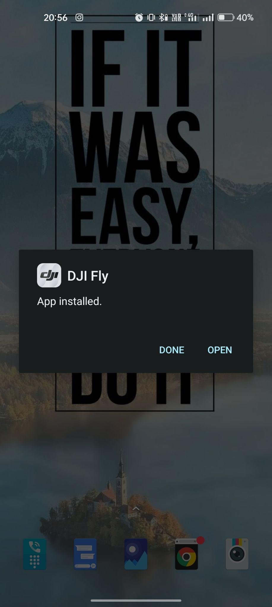 DJI Fly apk installed