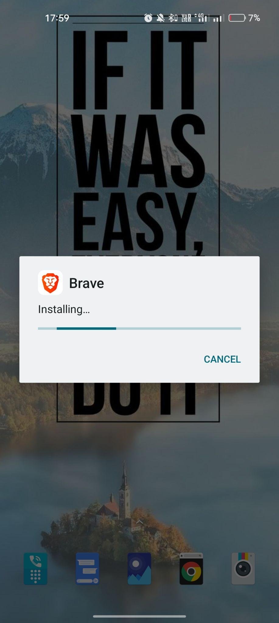 Brave Private Web Browser apk installing