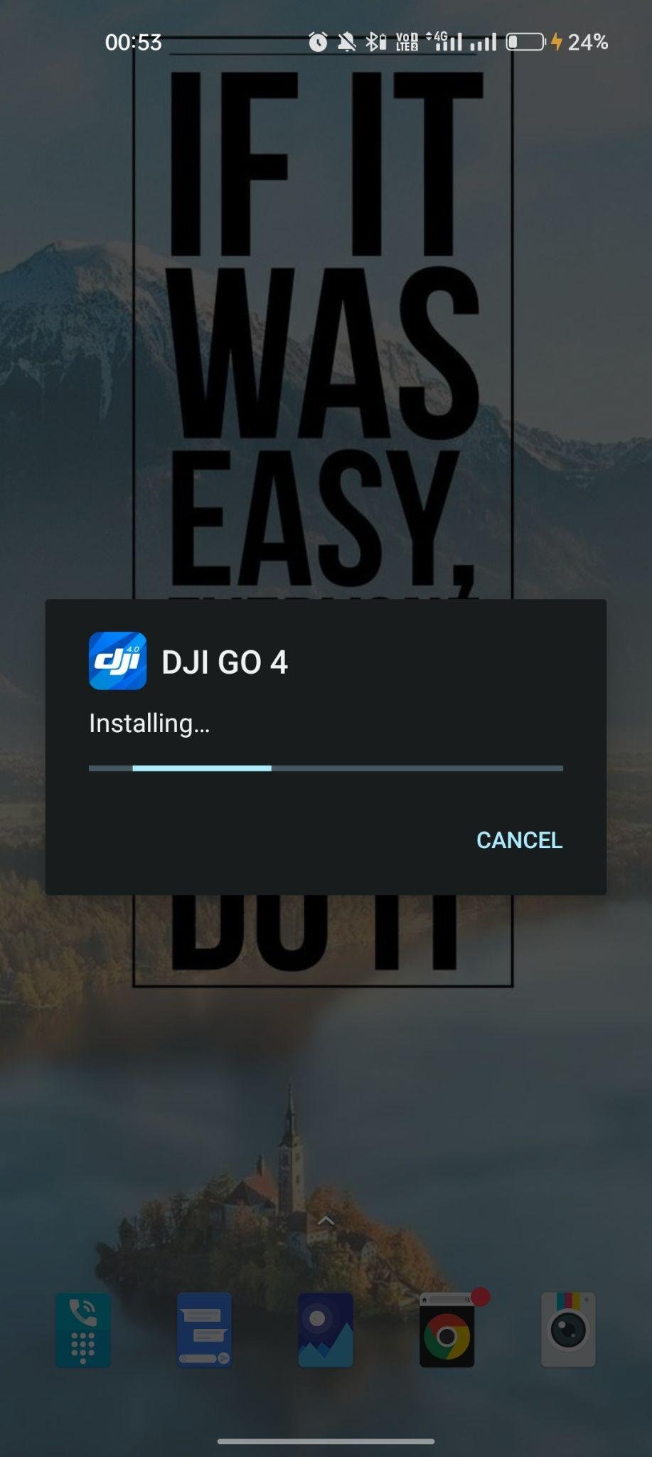 DJI Go 4 apk installing