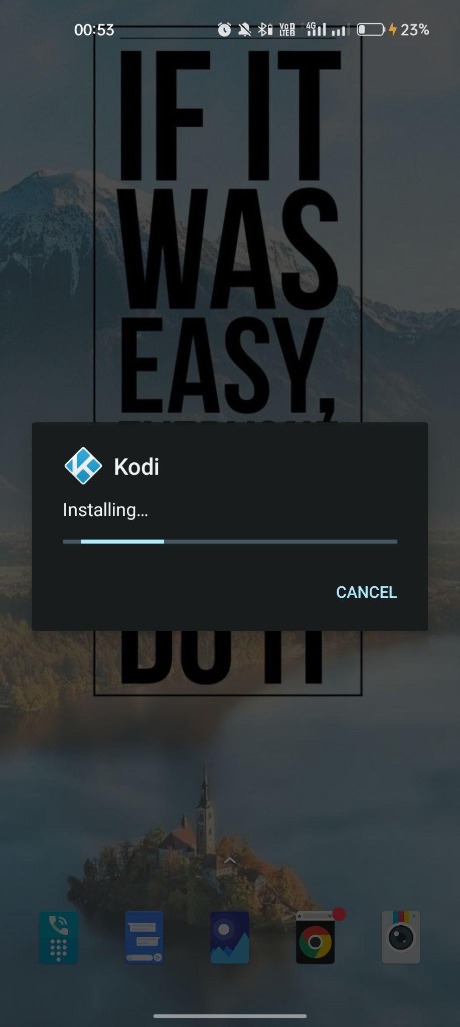 Kodi apk installing