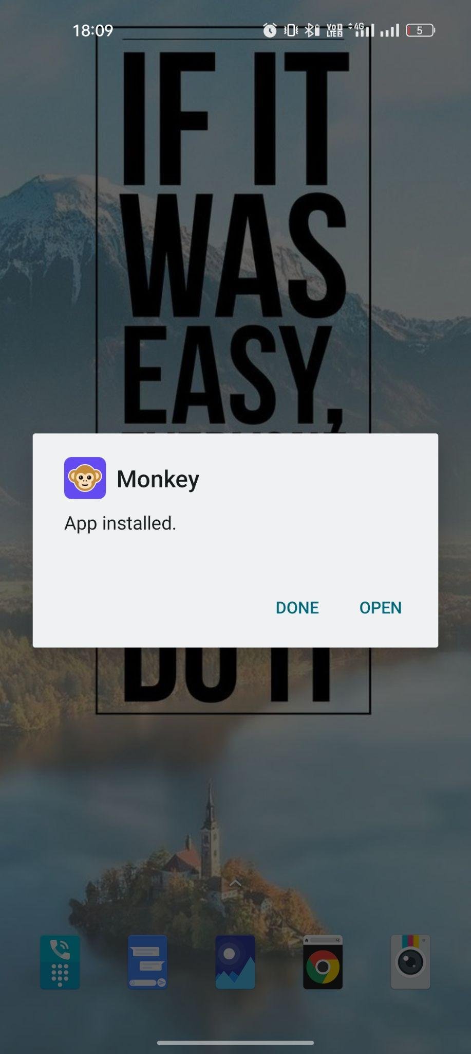 Monkey apk installed