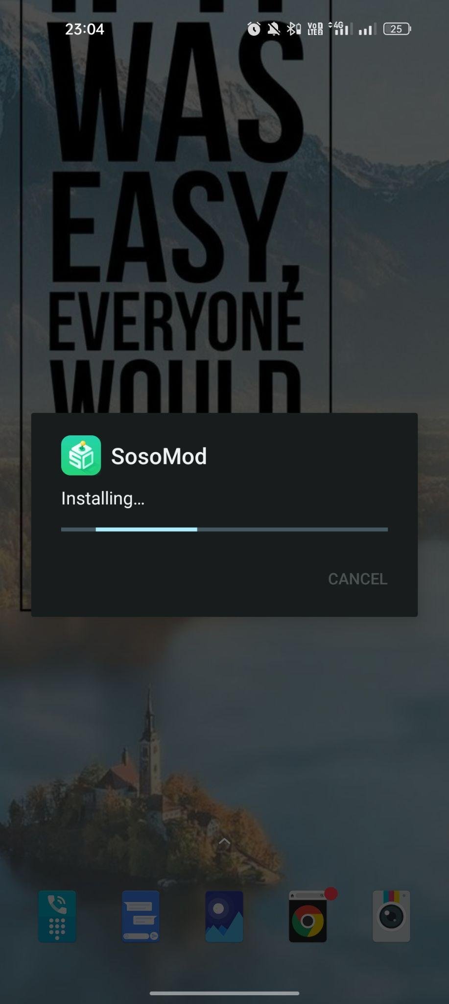 SosoMod apk installing
