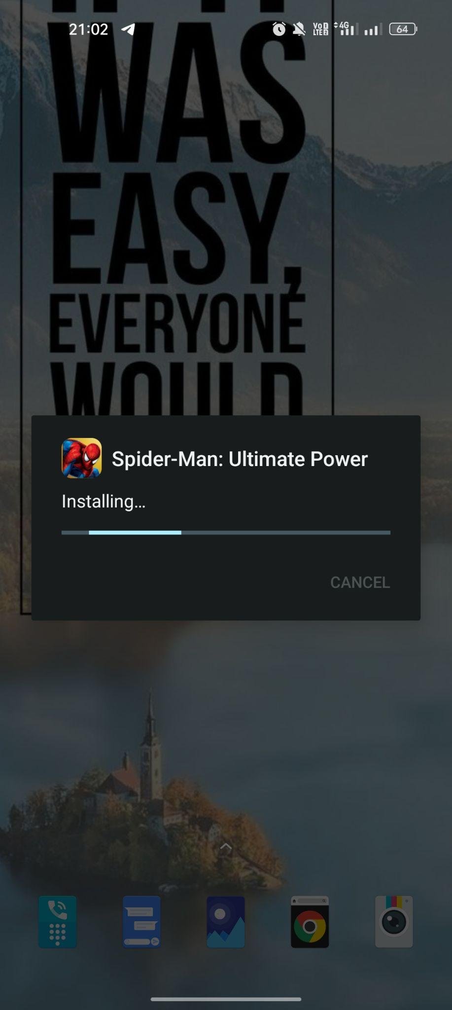 Spider-Man Ultimate Power apk installing
