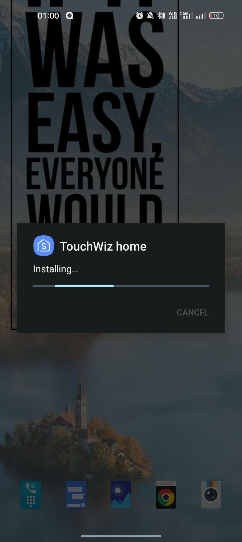Samsung TouchWiz Home apk installing