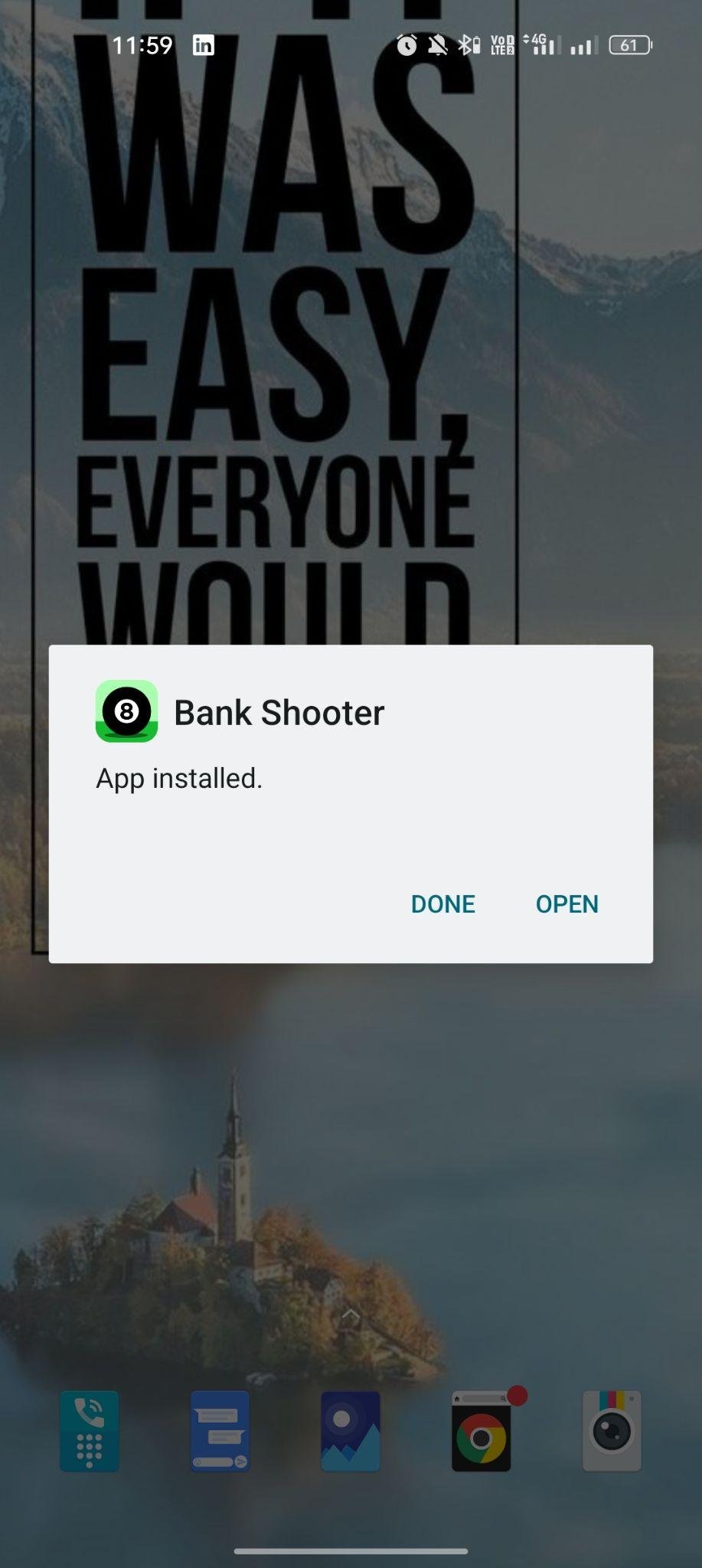 BankShooter apk installed