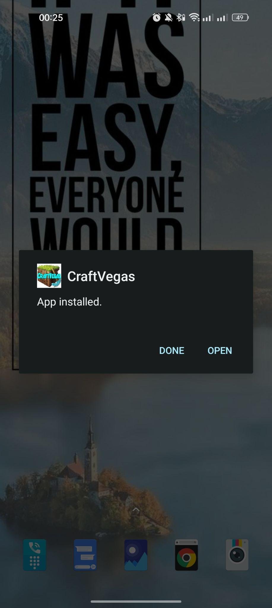 Craft Vegas apk installed