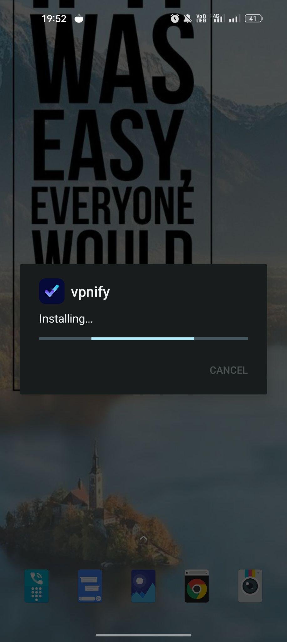 VPNify apk installing