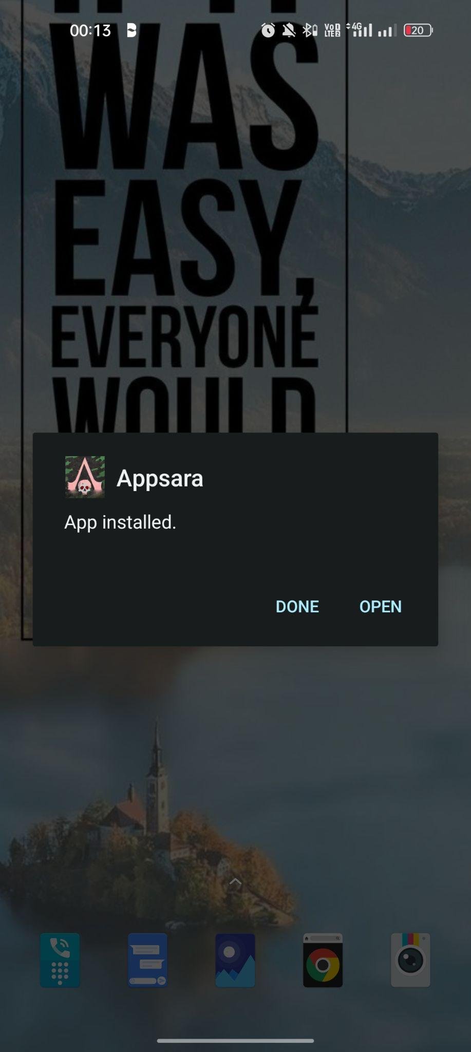 AppSara apk installed