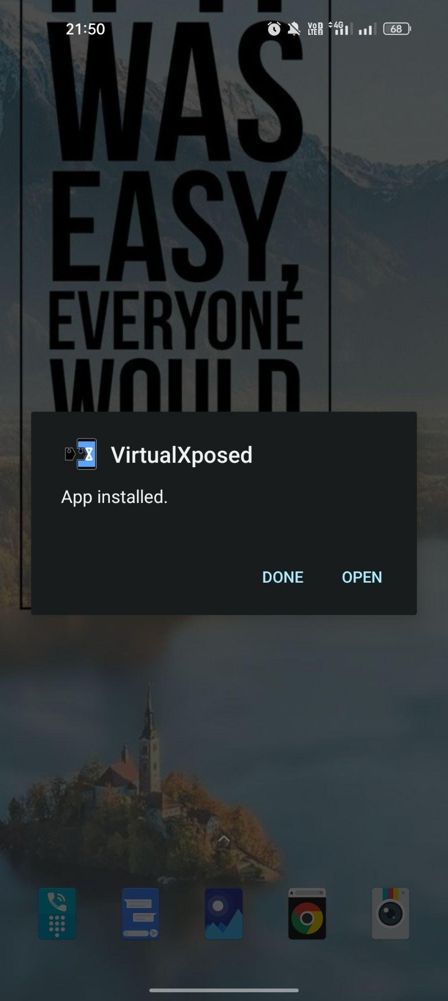 VirtualXposed apk installed