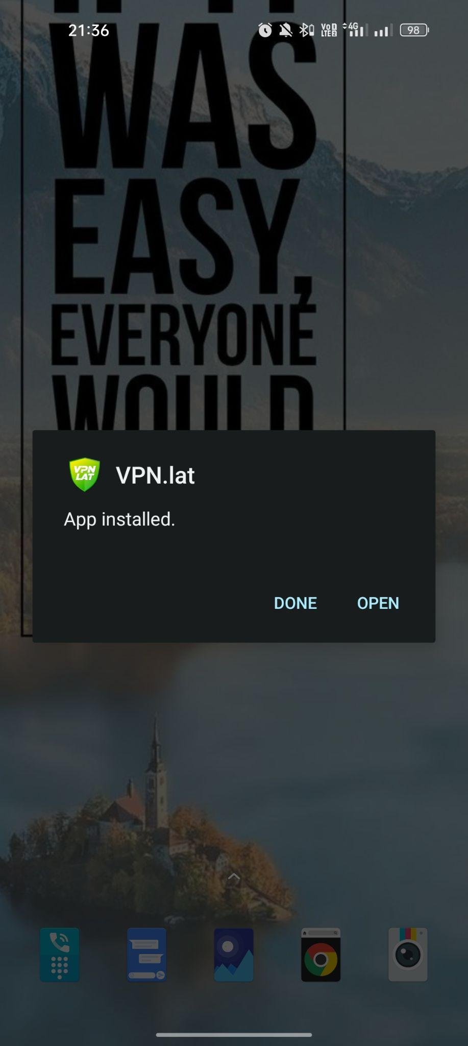 VPN.Lat apk installed