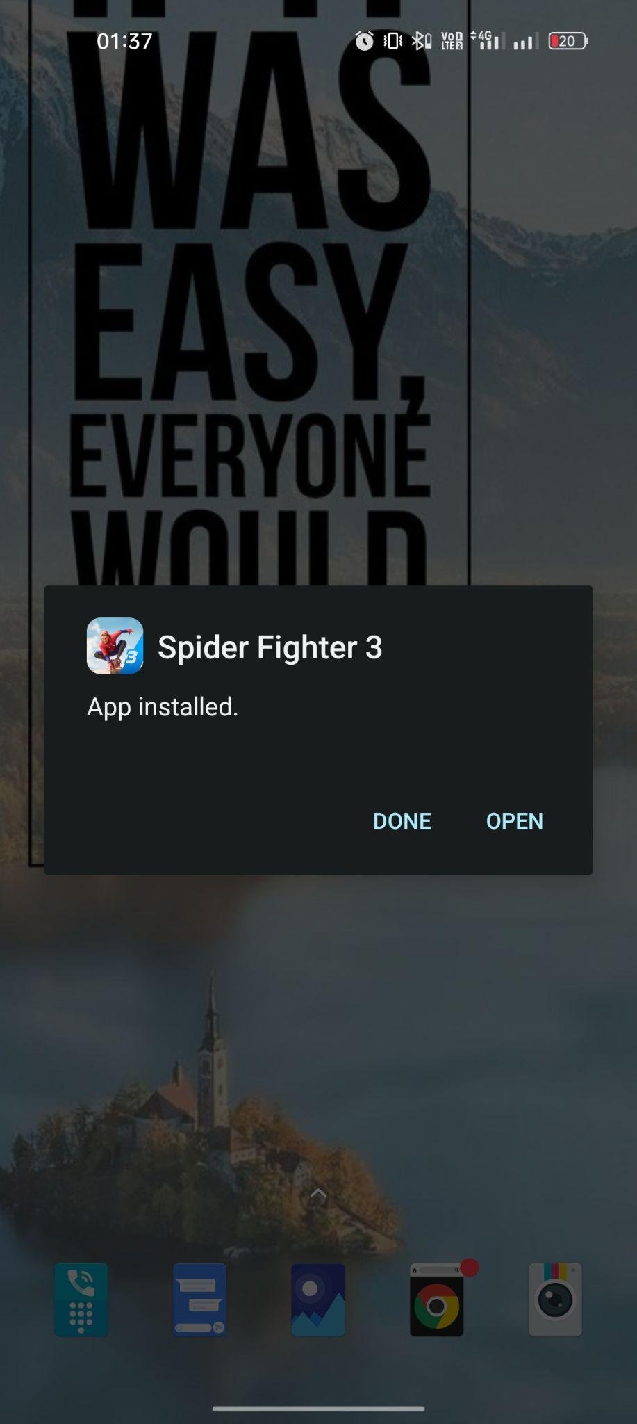 Spider Fighter 3 apk installed