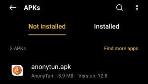 locate AnonyTun for installation
