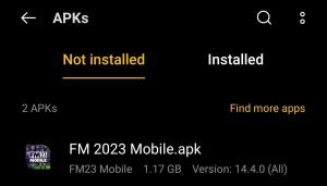 locate Football Manager 2023 Mobile for installation