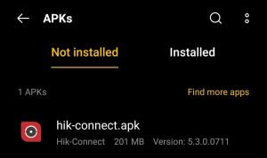 locate Hik-Connect for installation