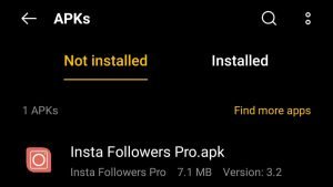 locate Insta Followers Pro for installation