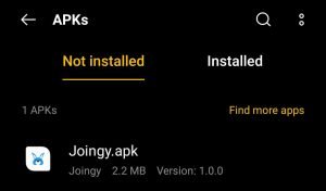 locate Joingy for installation