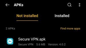 locate Secure VPN Mod APK for installation