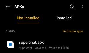 locate Super Chat APK for installation