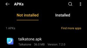 locate Talkatone APK for installation