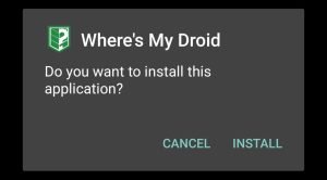install Wheres My Droid on your Android