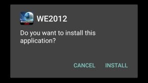 install Winning Eleven 2012 on your Android