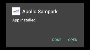 Apollo Sampark successfully installed
