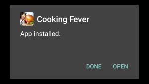 Cooking Fever MOD successfully installed