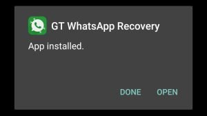 GT WhatsApp successfully installed