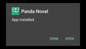 Panda Novel successfully installed