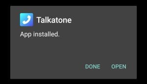 Talkatone successfully installed
