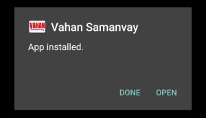 Vahan Samanvay successfully installed
